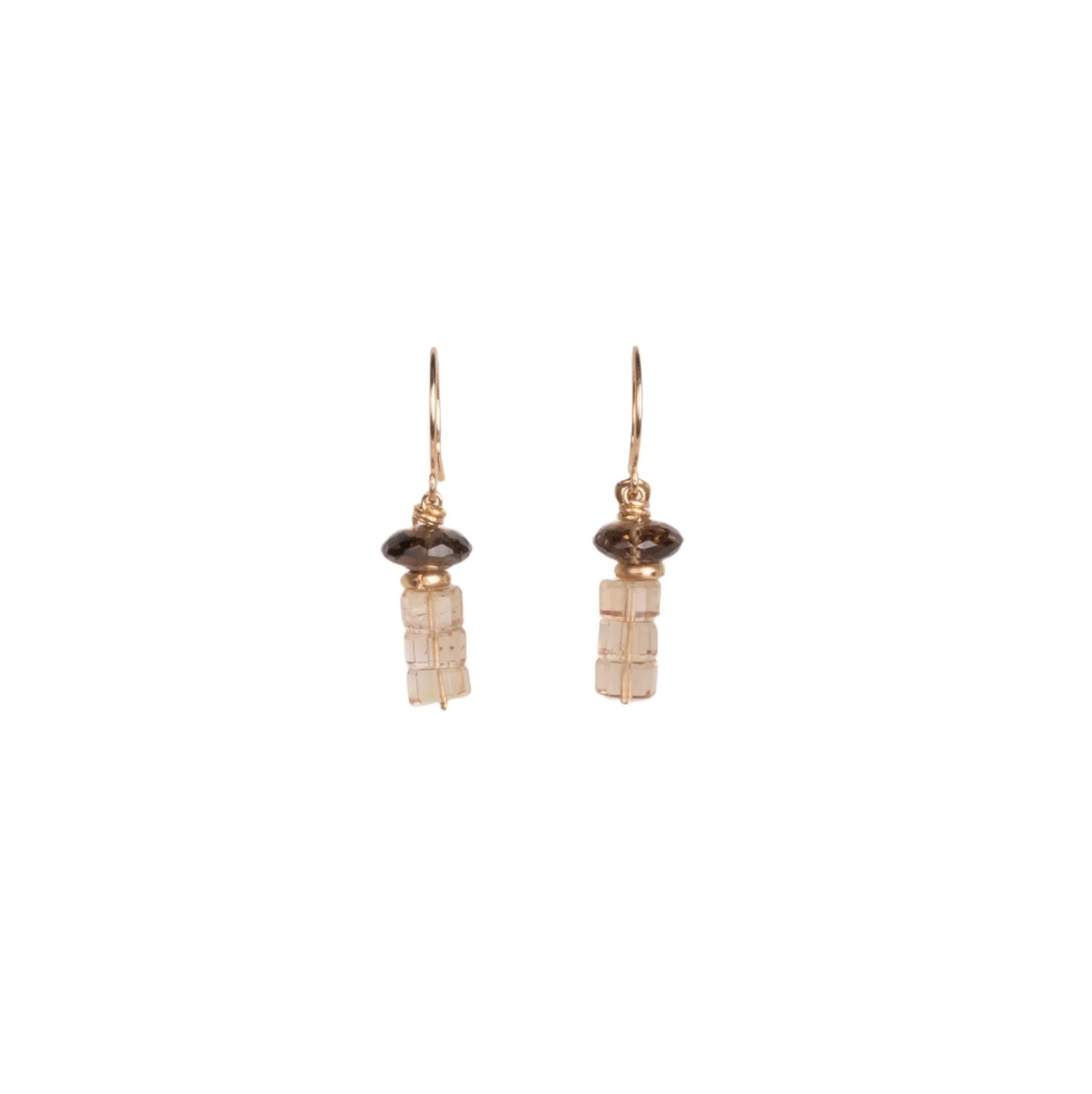 MUSHY EARRINGS (40MM) - SMOKY QUARTZ
