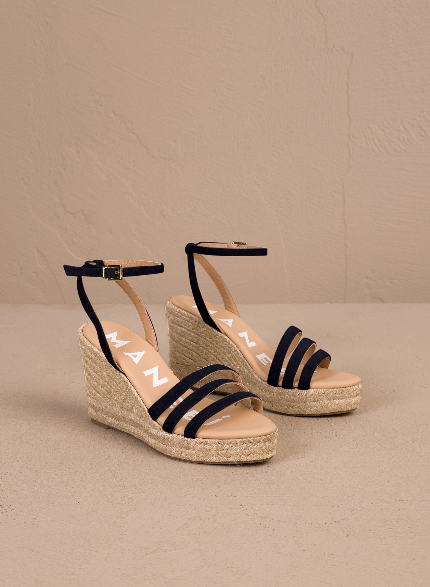 THREE BANDS WEDGE ESPADRILLES