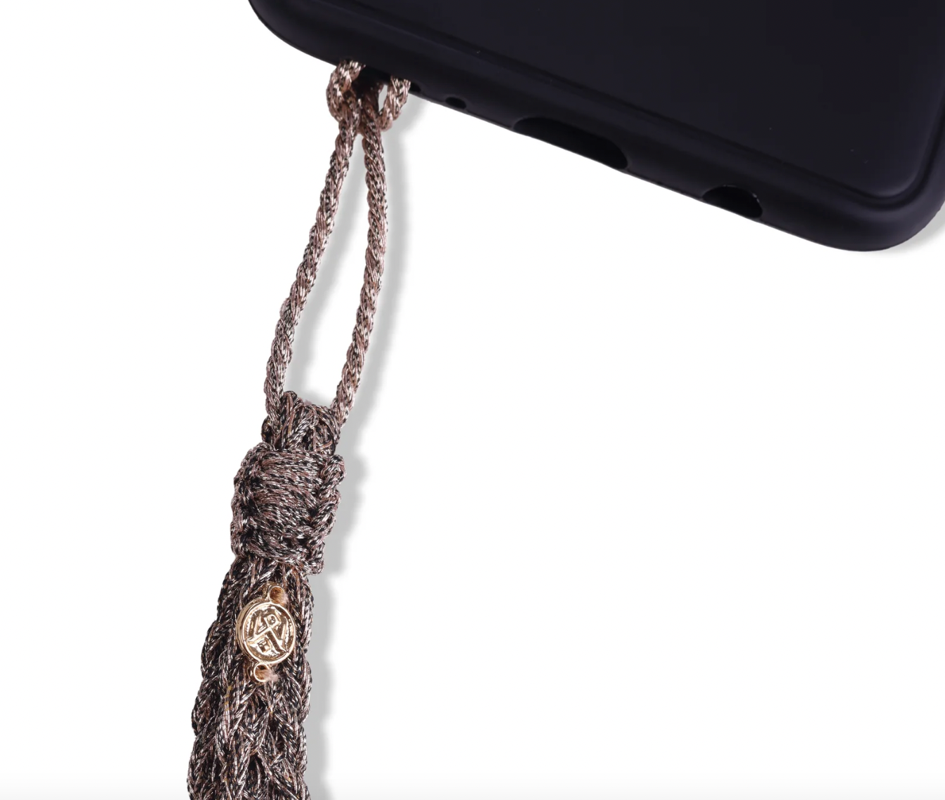 MAXI BRAIDED PHONE STRAP IN GREIGE