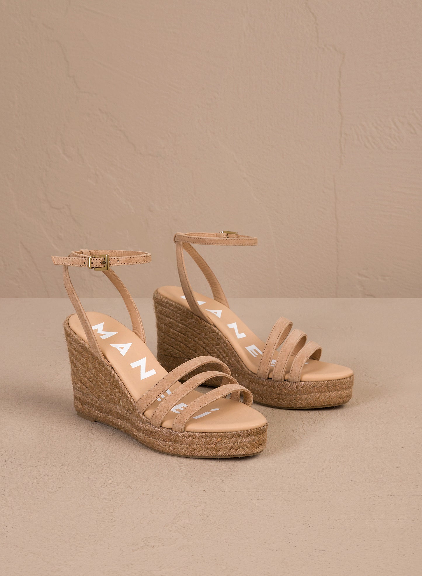 THREE BANDS WEDGE ESPADRILLES