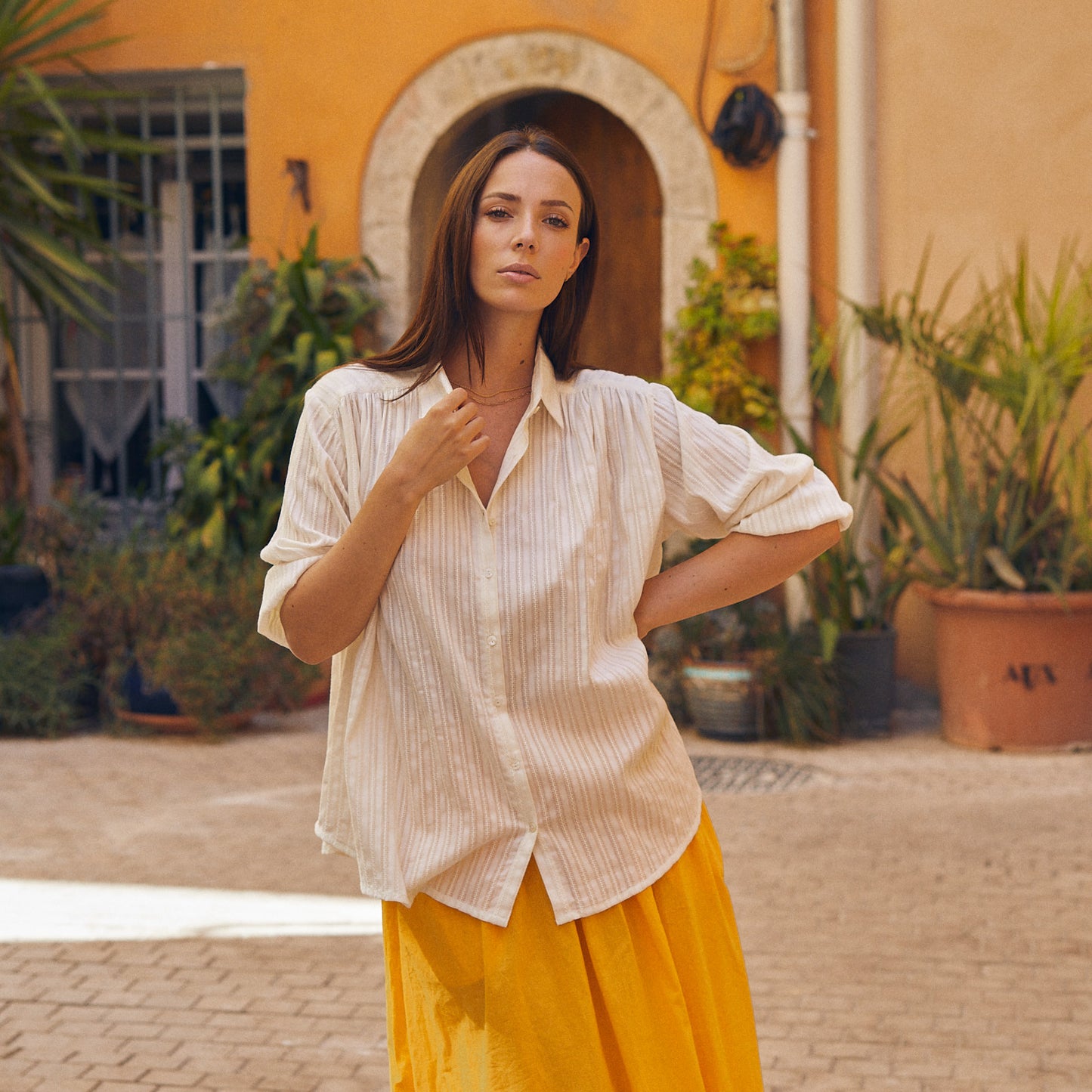 CERISE SHIRT SIMPLE COLOR S/M