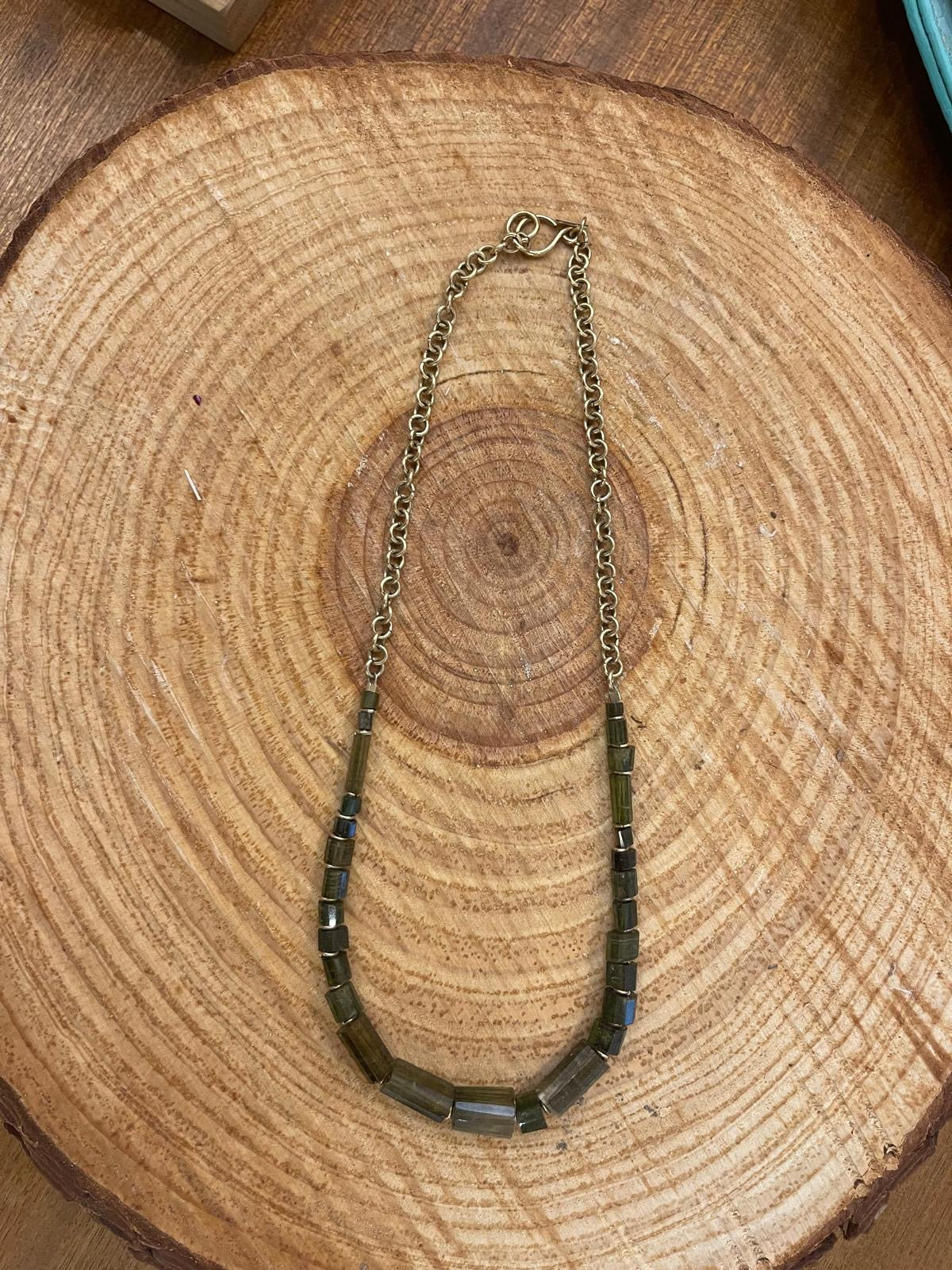 MAJO ISABEL NECKLACE #1 (45cm) - Green Tourmaline