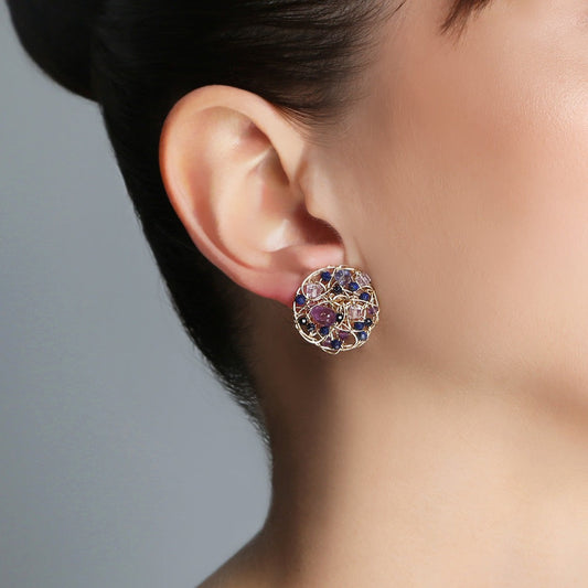 AURA EARRINGS SMALL PURPLE