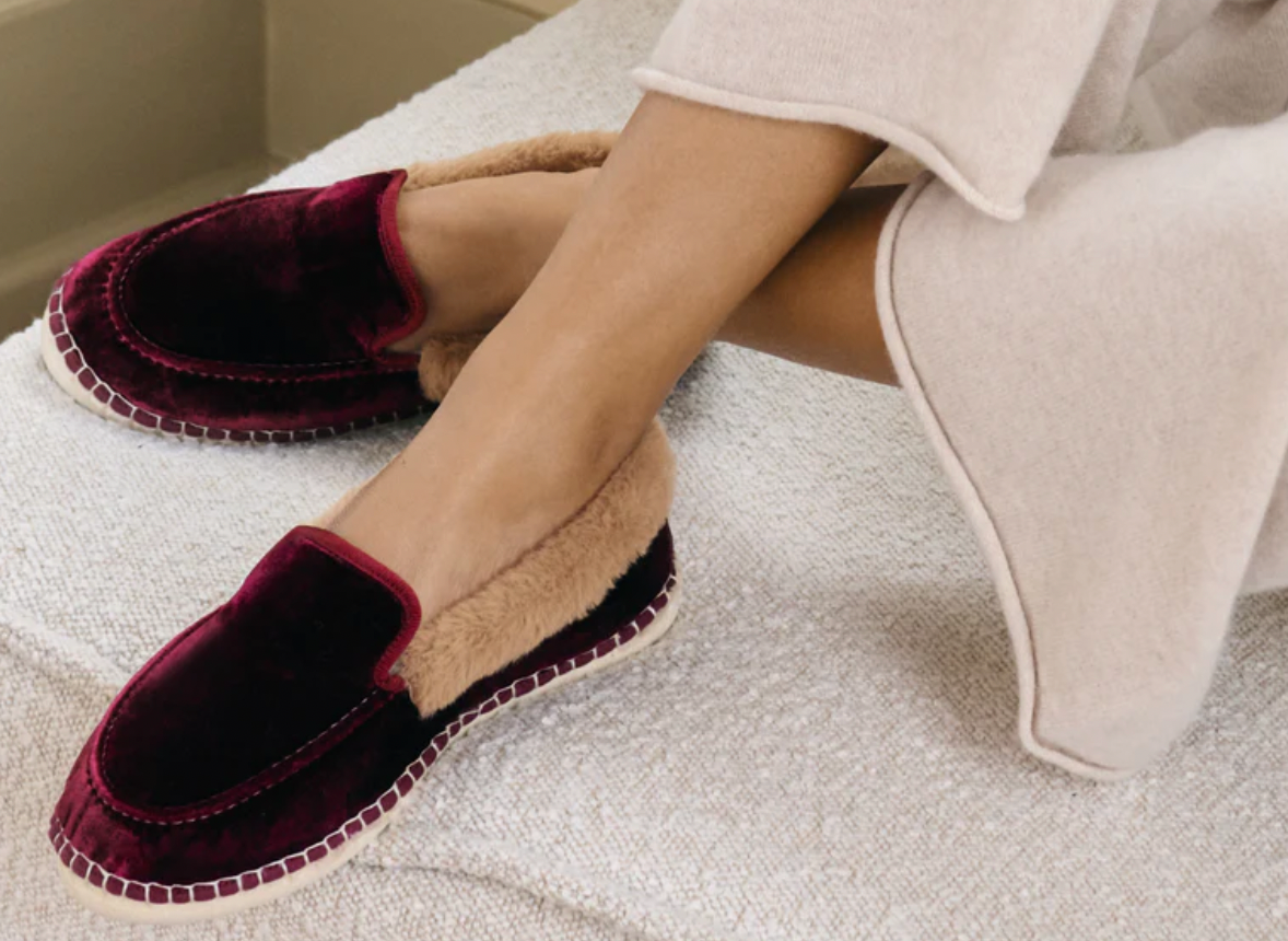 Suede and Faux Fur Loafers