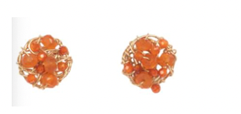 AURA EARRINGS SMALL 10MM ORANGE