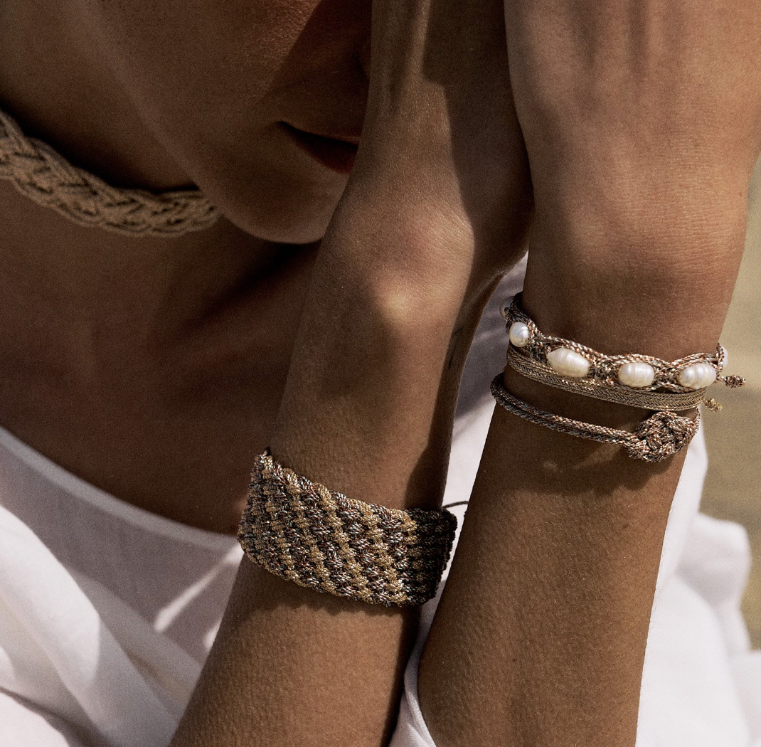 MAXI DIYAH N°2 IN ROSE GOLD SEAFOAM TOFFEE
