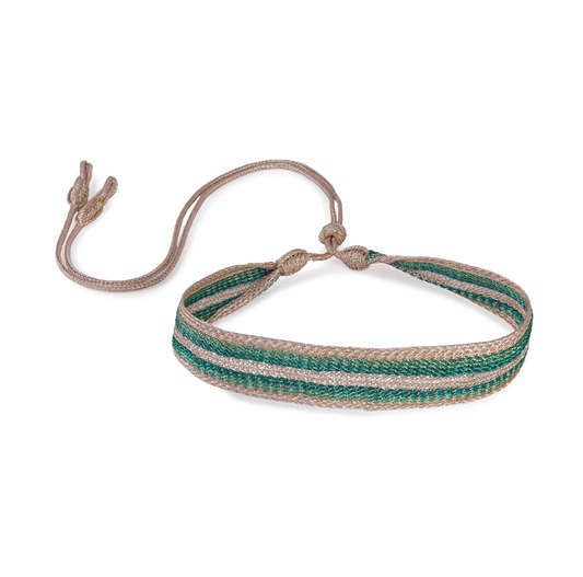 Maxi Yula nº3 choker in Rose Gold Mint Eucalyptus