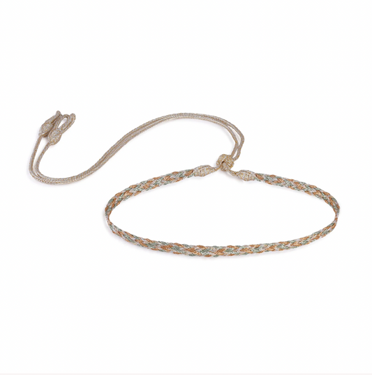 Zyn nº2 choker Peach & Silver Almond Desert Sun