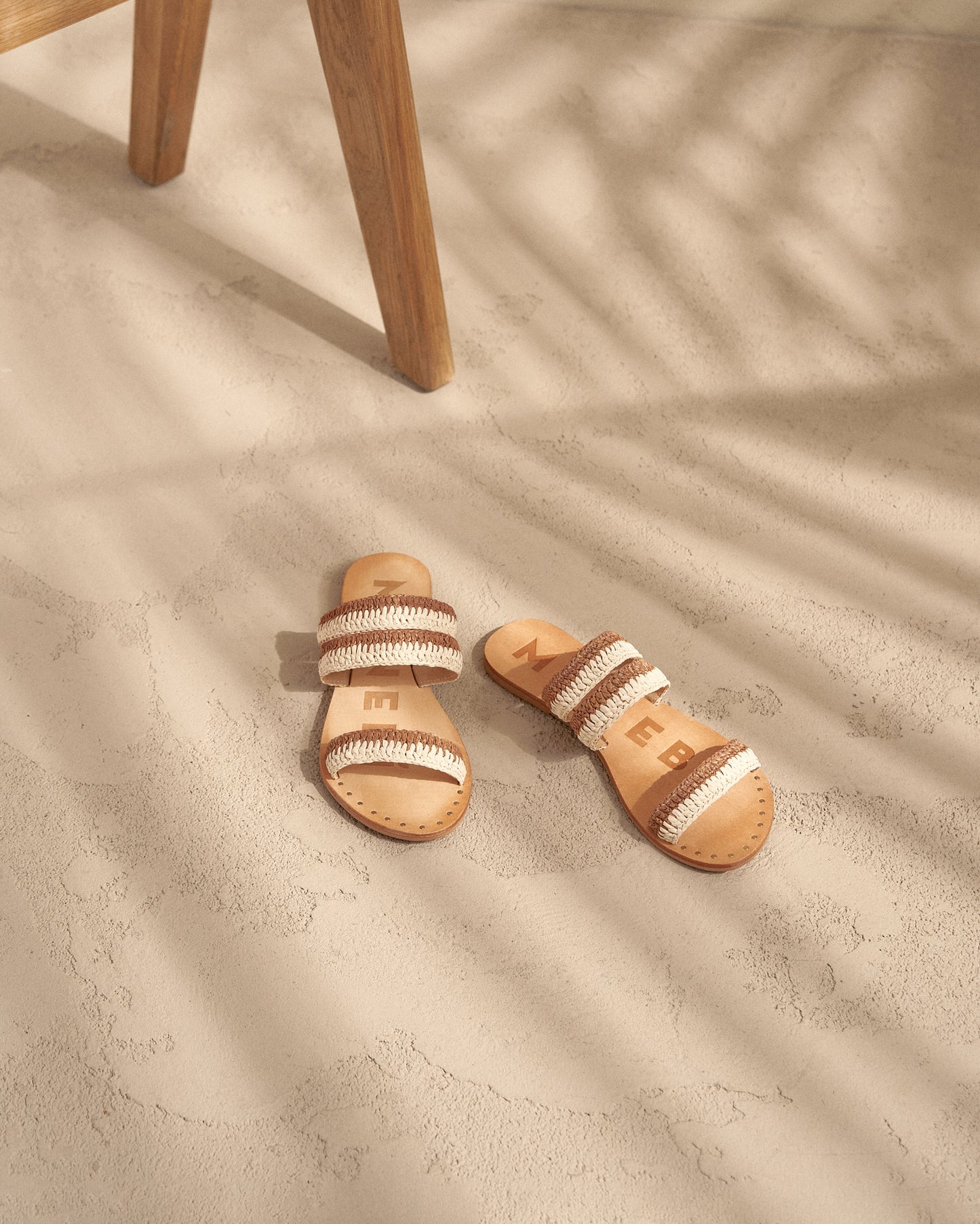 LEATHER SANDALS - CUERO NATURAL 3 BANDS