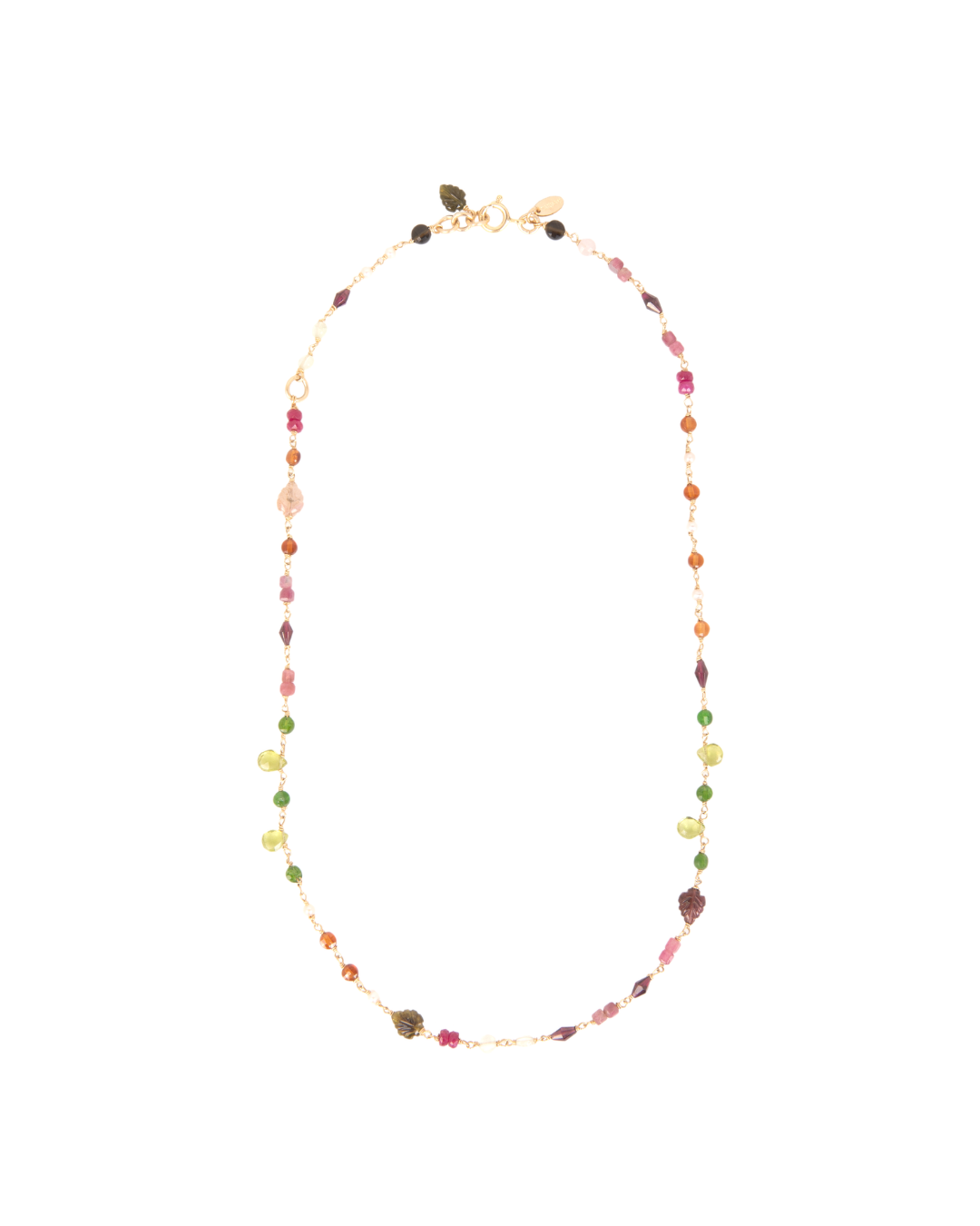 CAROLITA NECKLACE #1 (47cm) - Garnet, Tourmaline, Ruby, Peridot, Rose Quartz, Phrinite, Hessonite & Tsavorite