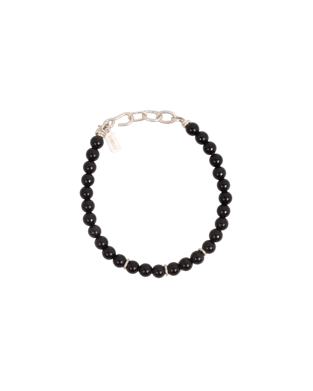 ANDRES BRACELET#1 (6mm) - Rainbow Obsidian & Sterling Silver